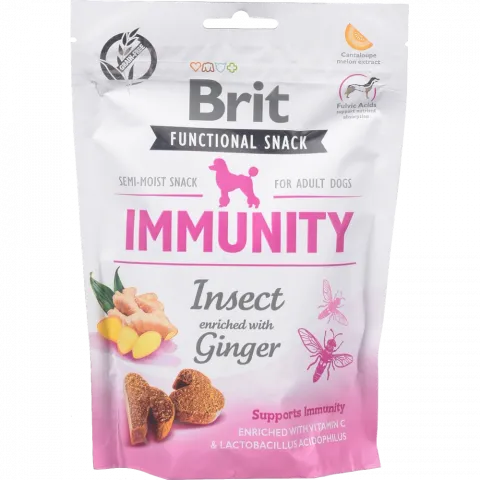 Ласощі д/собак Brit Care Immunity 150 г комахи з імбиром