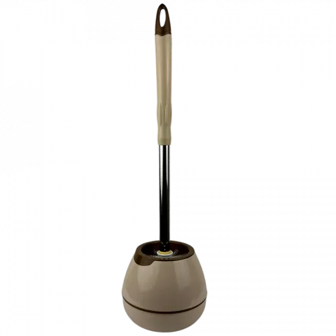 Щітка для унітазу + стакан 16037-512 бежевий И694