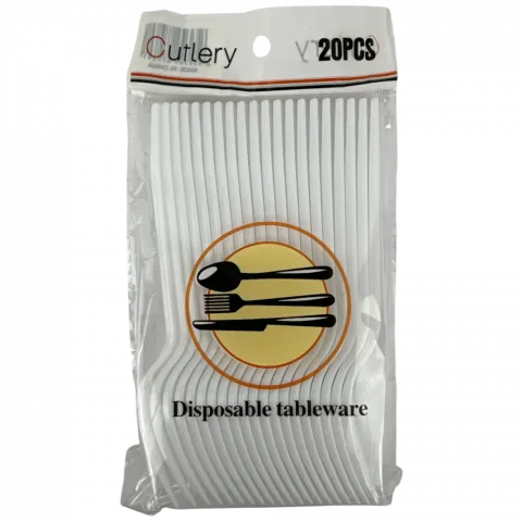 Виделки пластикові 155мм 20шт в асс арт. 34901A-14 И849