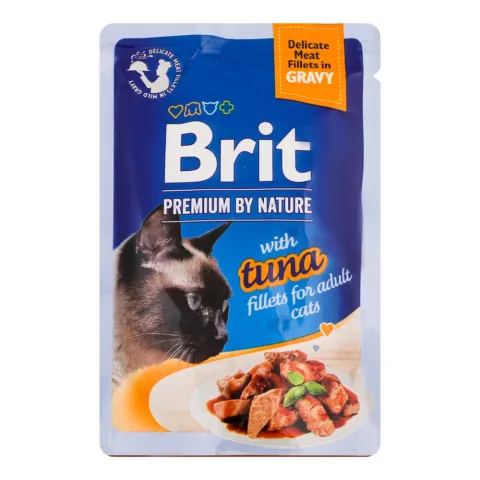 Корм д/котів Brit Premium Delicate Fillets in Gravy 85 г філе в соусі тунець