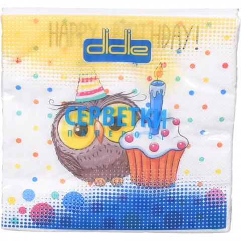 Серветки Didie 18 шт. 3333 Посміхнись (happy birthday)