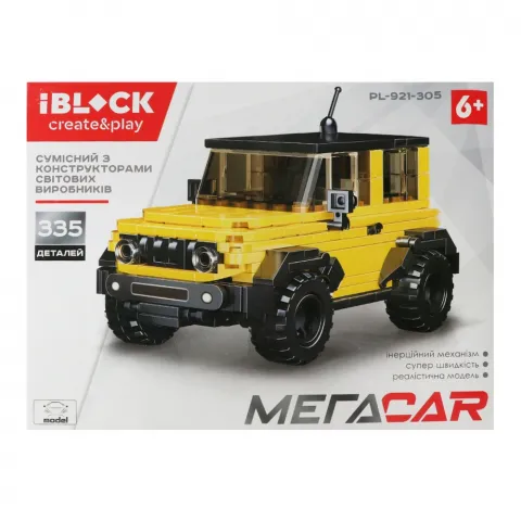 Іграшка Конструктор Iblock машинка PL-921-305