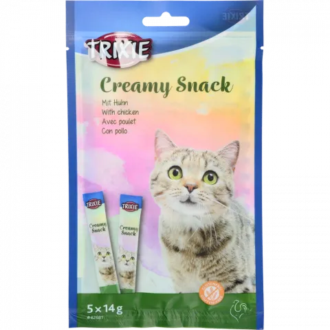 Ласощі д/котів Trixie Creamy Snacks 5х14 г з куркою