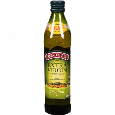 Олія оливкова Borges 0,5 л скл. нераф. Extra Virgen