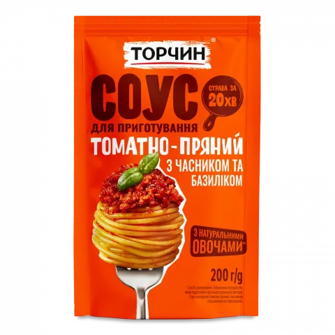 Соус д/приготування Торчин 200 г д/пак Томатно-пряний