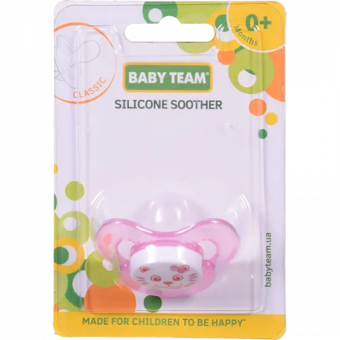 Пустушка Baby Team силікон. класична 1 шт. 0+ років 3007