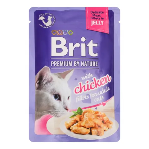 Корм д/котів Brit Premium Delicate Fillets in Jelly 85 г філе в желе з куркою