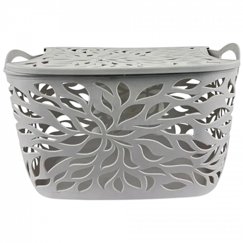 Кошик Листя сіре 342619см з кришк. пласт. арт. 34788-8 И207