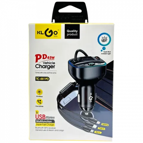 Зарядний пристрій для авто USB-5V 3.1A,Type-C-5.3 TC-881PD арт. 17488-12 И473