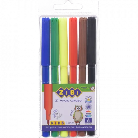 Фломастери ZiBi 6 кол. ZB.2801