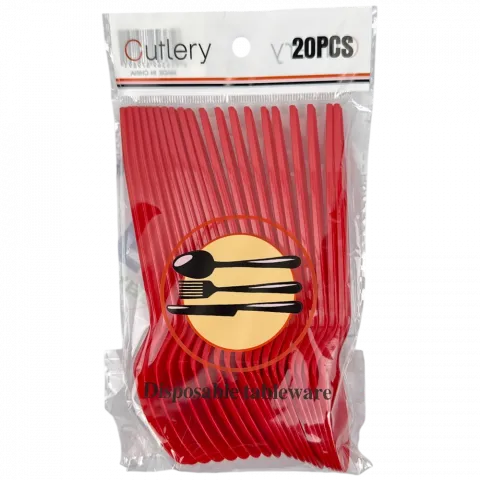 Ложки пластикові 155мм 20шт. Червоний арт. 34901A-13 И825