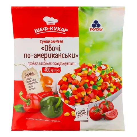 Св морож суміш Рудь 400 г Овочі по-американськи