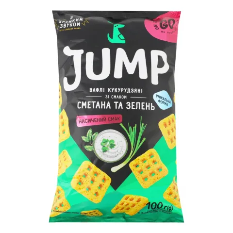 Снеки Jump 100 г зі смак. сметани та зелені