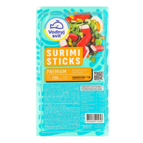 Продукт із сурімі Водний світ 200 г охолодж.з дод.яєч.біл.
