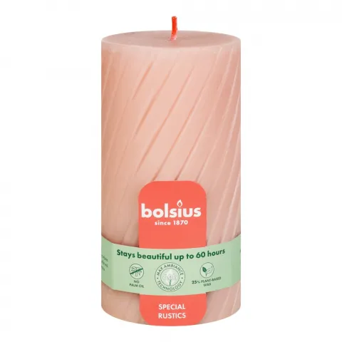 Свіча Bolsius 130/68 рустік рож. 60 год. 103638050304