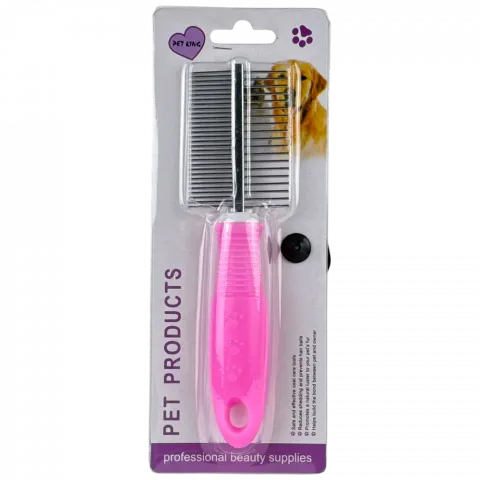 Гребінець з мет. зубцями двосторонній 19,5х5,2 см арт. Q9652L И915