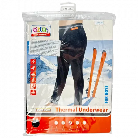 Термоштани для хлопч. Oztas арт. 3710-A L чорн. И58 (Туреччина)