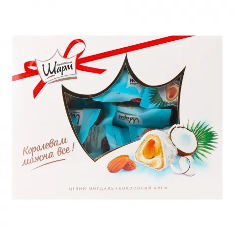 Цукерки АВК Королівський шарм 185 г з мигд. та кокос.крем.