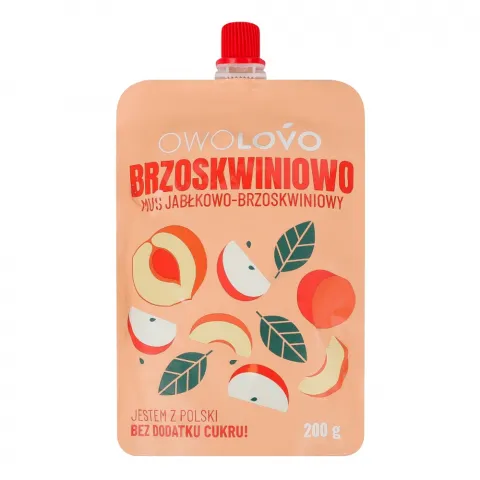 Фруктовий мус Owolovo 200 г д/пак. Яблучно-персиковий