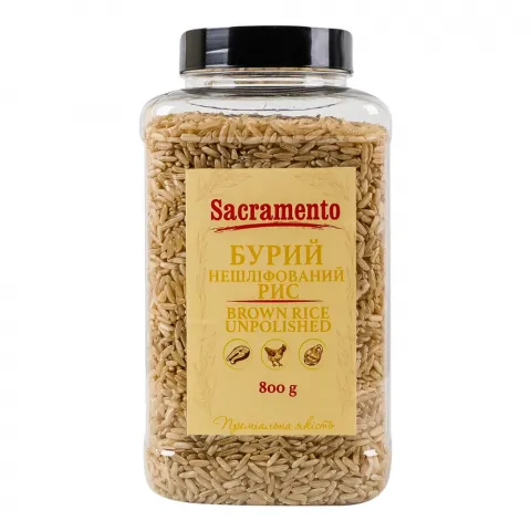 Рис Sacramento 800 г Бурий нешліф.