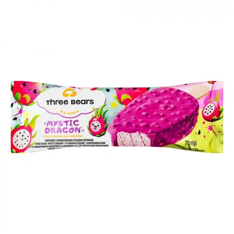 Морозиво Три Ведмеді 70 г ескімо Mystic dragon