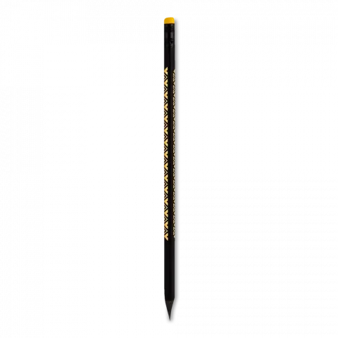 Олівець графіт. ZiBi Black Decor пласт. триграний з гумкою ZB.2321